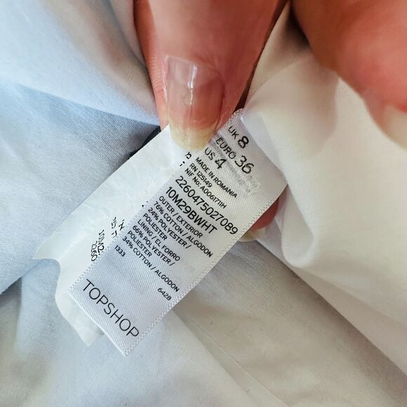 Topshop Navy and White Stripe Triangle Waist Cutout VNeck Nautical Mini Dress 4 - Picture 10 of 14